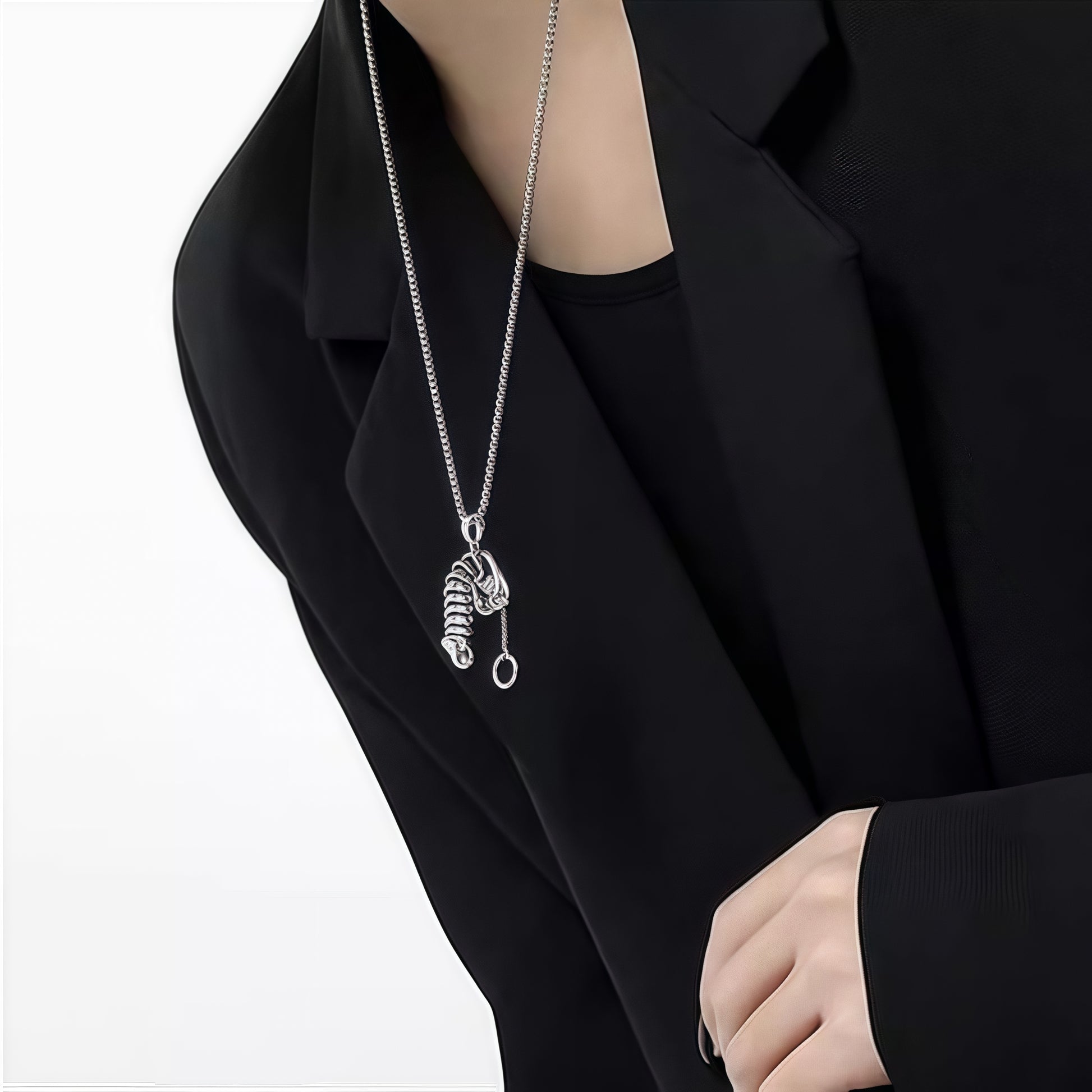 Rose Gold Diamond - Encrusted Unique Pendant Necklace