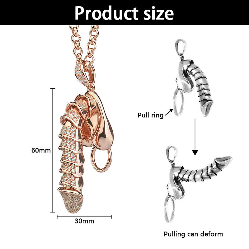 Rose Gold Diamond - Encrusted Unique Pendant Necklace
